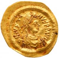 Justin II. Gold Semissis (2.08 g) 565-578 Mint State