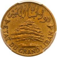 Lebanon. 2 Piastres, 1925 PCGS MS62