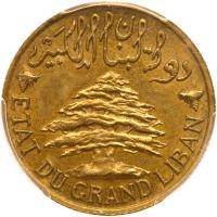 Lebanon. 5 Piastres, 1925 PCGS MS62