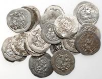 SASANIAN EMPIRE - 25-piece lot of Unattributed Silver Drachms, ca. 7-8th century