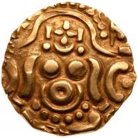 India: Gahadavalas of Kanauj. Gold Stater, ND VF