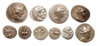 10-Piece Lot of Better Greek Silver Coins