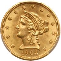 1904 $2.50 Liberty PCGS MS64