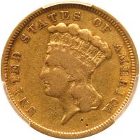 1854 $3 Gold