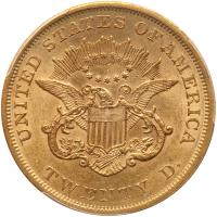 1861 $20 Liberty PCGS AU58 - 2