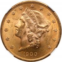 1900 $20 Liberty NGC MS63