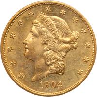 1904 $20 Liberty PCGS MS63