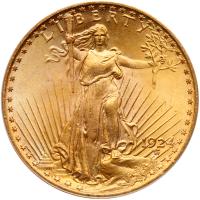 1924 $20 St. Gaudens PCGS MS66