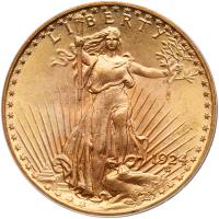 1924 $20 St. Gaudens PCGS MS66