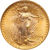 1924 $20 St. Gaudens NGC MS64