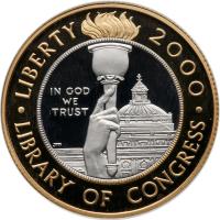 2000-W Library of Congress Bicentennial Bimetallic $10