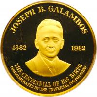 Joseph B. Galambos Centennial Gold Medal, 1982-FM PCGS PF68 DC