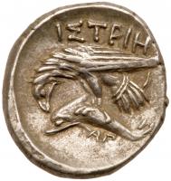 Moesia, Istros. Silver Drachm (5.62 g), 4th century BC EF - 2