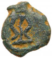 Judaea, Herodian Kingdom. Herod I. Ã Prutah (1.45 g), 40 BCE-4 CE VF - 2