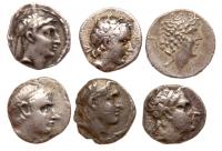 6-Piece Lot of Greek Silver Drachms, ca. 2nd-1st century BC