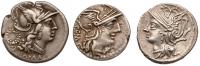 Roman Republic. Silver Denarii 4-piece lot VF or better