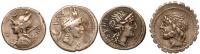 Roman Republic. Silver Denarii 4-piece lot VF