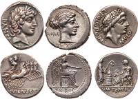 Roman Republic. Silver Denarii 3-piece lot Choice VF