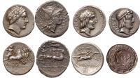 Roman Republic. Silver Denarii 4-piece lot Choice VF