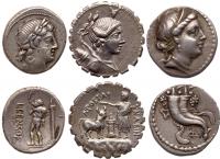 Roman Republic. Silver Denarii 3-piece lot Choice VF