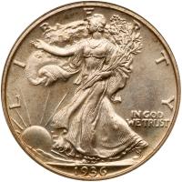 1936 Liberty Walking 50C NGC Proof 65