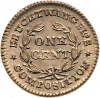 1837 Feuchtwanger Cent Low-120 Rulau HT-268 R1 AU55 - 2