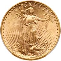 1911-S $20 St. Gaudens PCGS MS64