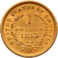 1853-O $1 Gold Liberty PCGS AU58 - 2