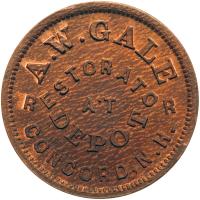 (1861-1864) US Civil War Store Card Token New Hampshire 120A-1a R5 MS63 - 2