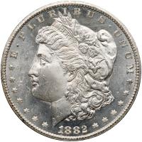 1882-CC Morgan $1 ANACS MS64 PL