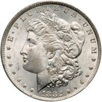 1882-CC Morgan $1 ANACS MS64