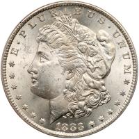1883-CC Morgan $1 ANACS MS63