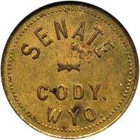 Undated Senate Saloon 12Â½Â¢ Token, Cody, WY NGC MS63