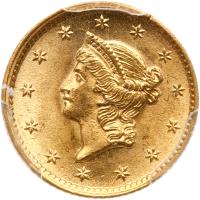 1854 $1 Gold Liberty PCGS MS64