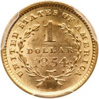 1854 $1 Gold Liberty PCGS MS64 - 2