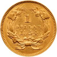 1854 $1 Gold Indian PCGS AU55 - 2