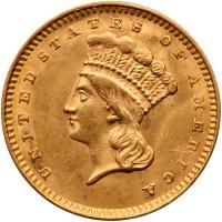 1857 $1 Gold Indian