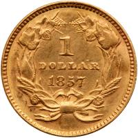 1857 $1 Gold Indian - 2