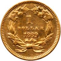 1869 $1 Gold Indian - 2