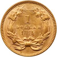 1874 $1 Gold Indian - 2