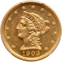 1903 $2.50 Liberty PCGS MS62