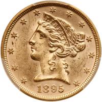 1895 $5 Liberty PCGS MS63