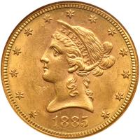 1885-S $10 Liberty NGC MS61