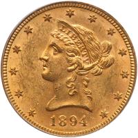 1894 $10 Liberty PCGS MS62