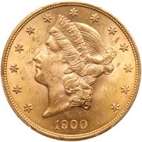 1900 $20 Liberty PCGS MS63