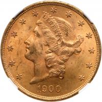 1900 $20 Liberty NGC MS63