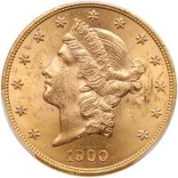 1900 $20 Liberty PCGS MS63