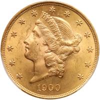 1900 $20 Liberty PCGS MS63