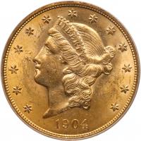 1904 $20 Liberty PCGS MS63