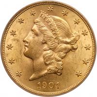 1904 $20 Liberty PCGS MS63